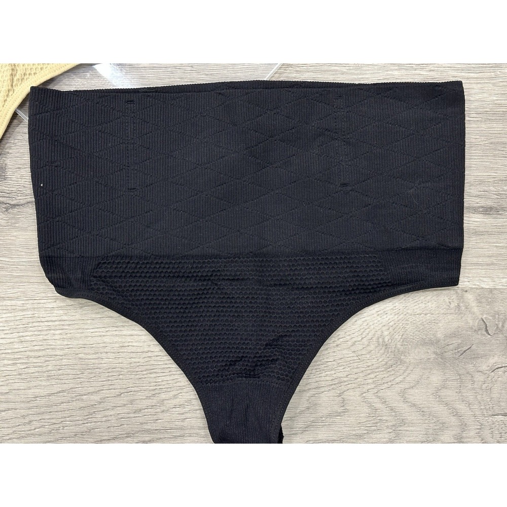 Women's Tummy Control Thong Shapewear High Waist Shaping Panties XL 2-Pack - Picture 4 of 5